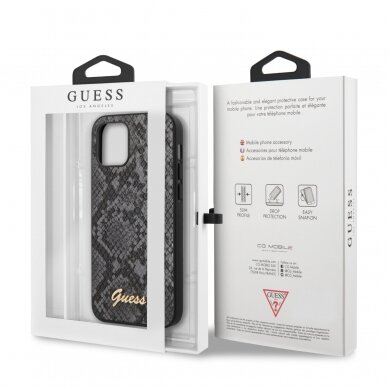 iPhone 12 Pro Max juoda GUESS nugarėlė GUHCP12LPUSNSMLBK 7