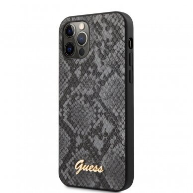 iPhone 12 Pro Max juoda GUESS nugarėlė GUHCP12LPUSNSMLBK 2