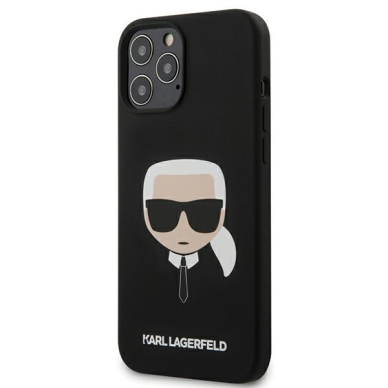 iPhone 12 PRO MAX juoda KARL LAGERFELD nugarėlė KLHCP12LSLKHBK