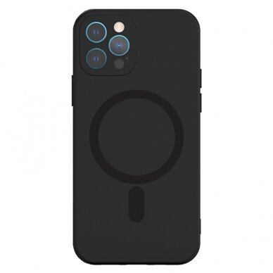 iPhone 12 PRO MAX juoda MagSilicone nugarėlė 1