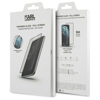 iPhone 12 PRO MAX juodas pilnas KARL LAGERFELD 5D stiklas 2