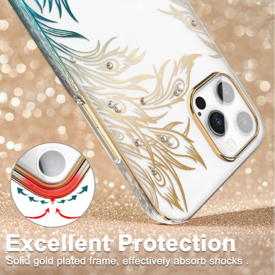 iPhone 12 PRO MAX KINGXBAR Crystal žalia nugarėlė PHOENIX 2