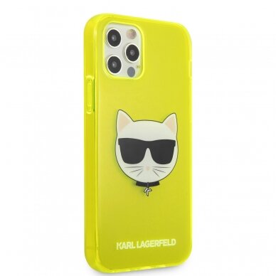 iPhone 12 PRO MAX neo geltona KARL LAGERFELD nugarėlė KLHCP12LCHTRY 4