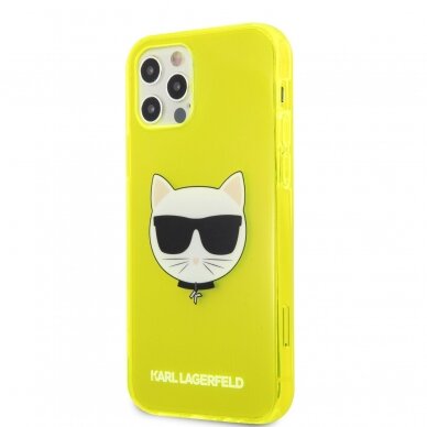iPhone 12 PRO MAX neo geltona KARL LAGERFELD nugarėlė KLHCP12LCHTRY 2