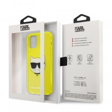 iPhone 12 PRO MAX neo geltona KARL LAGERFELD nugarėlė KLHCP12LCHTRY 7
