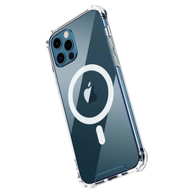 iPhone 12 PRO MAX raudona MagSilicone nugarėlė 1