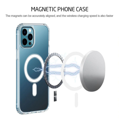 iPhone 12 PRO MAX raudona MagSilicone nugarėlė 2