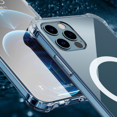 iPhone 12 PRO MAX raudona MagSilicone nugarėlė 9