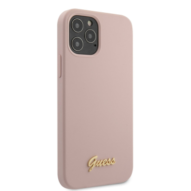 iPhone 12 PRO MAX rožinė GUESS nugarėlė GUHCP12LLSLMGLP 4