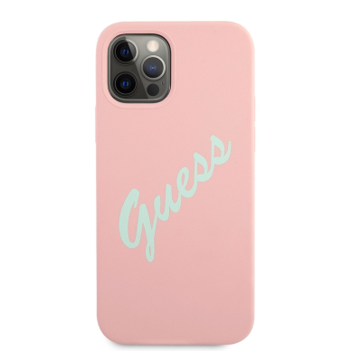 iPhone 12 Pro Max šviesiai rožinė GUESS nugarėlė GUHCP12LLSVSPG 3