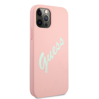 iPhone 12 Pro Max šviesiai rožinė GUESS nugarėlė GUHCP12LLSVSPG 4