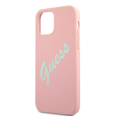 iPhone 12 Pro Max šviesiai rožinė GUESS nugarėlė GUHCP12LLSVSPG 5