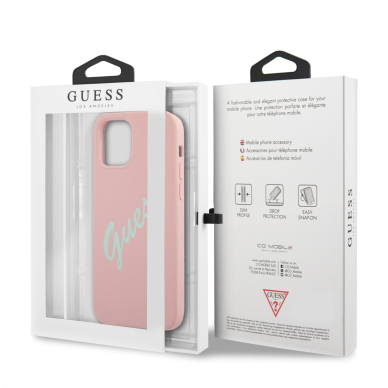 iPhone 12 Pro Max šviesiai rožinė GUESS nugarėlė GUHCP12LLSVSPG 7