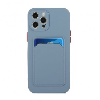 iPhone 12 PRO MAX Tracy grey blue nugarėlė SOLID WITH CARD SLOT 1