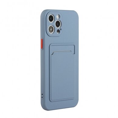 iPhone 12 PRO MAX Tracy grey blue nugarėlė SOLID WITH CARD SLOT 3
