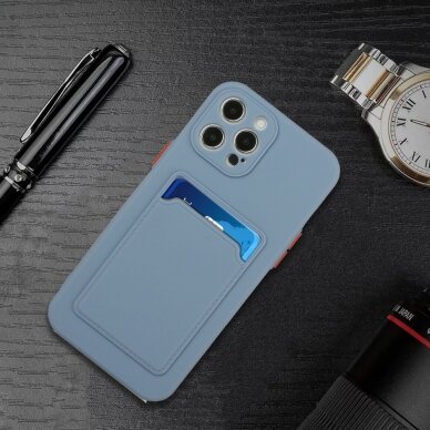 iPhone 12 PRO MAX Tracy grey blue nugarėlė SOLID WITH CARD SLOT 5
