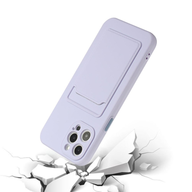 iPhone 12 PRO MAX Tracy violetinė nugarėlė SOLID WITH CARD SLOT 3
