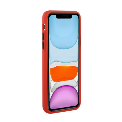 iPhone 12 Tracy raudona nugarėlė SOLID WITH CARD SLOT 4