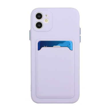 iPhone 12 Tracy violetinė nugarėlė SOLID WITH CARD SLOT 1