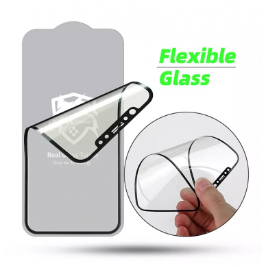 iPhone 12/12 PRO apsauginis juodas 5D FLEXIBLE PRIVACY stiklas 1