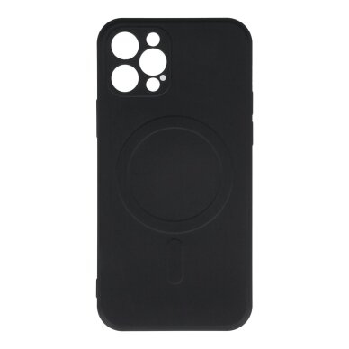 iPhone 12/12 PRO black MERCURY SILICONE MAGSAFE nugarėlė