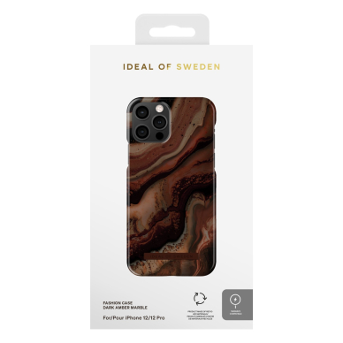 iPhone 12/12 PRO iDeal Of Sweden nugarėlė MagSafe Dark Amber Marble 3
