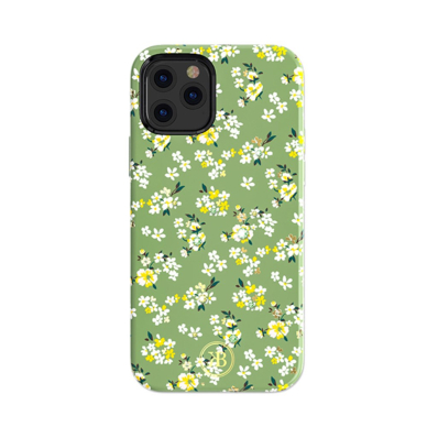 iPhone 12/12 PRO KINGXBAR flower nugarėlė Green/Yelow Fowers 1