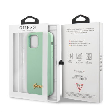 iPhone 12/12 PRO mėtos spalvos GUESS nugarėlė GUHCP12MLSLMGGN 7