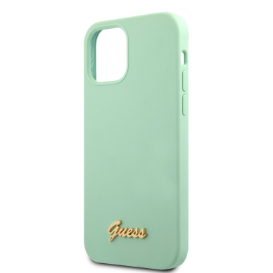 iPhone 12/12 PRO mėtos spalvos GUESS nugarėlė GUHCP12MLSLMGGN 5