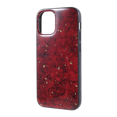 Iphone 12/12 PRO raudona EPOXY MARBLE nugarėlė 1