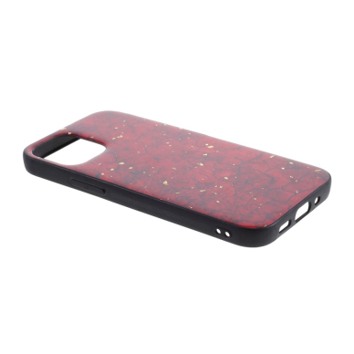 Iphone 12/12 PRO raudona EPOXY MARBLE nugarėlė 3