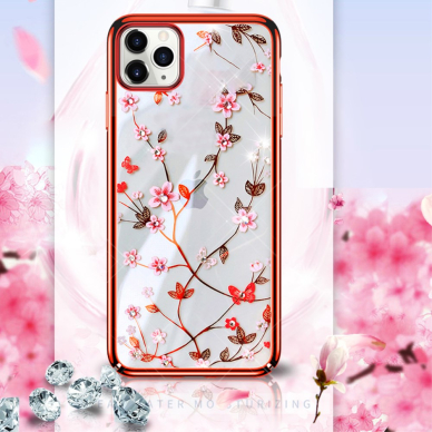 iPhone 12/12 PRO raudona SULADA Bloom nugarėlė 1
