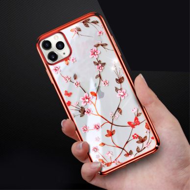 iPhone 12/12 PRO raudona SULADA Bloom nugarėlė 3