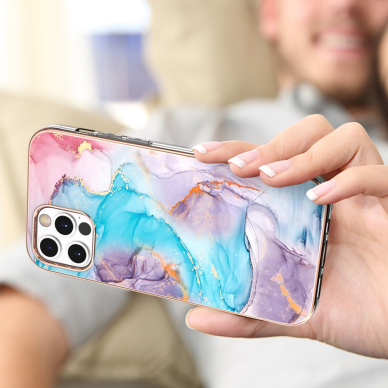 iPhone 12/12 PRO Tracy nugarėlė MILKY WAY MARBLE Blue 1