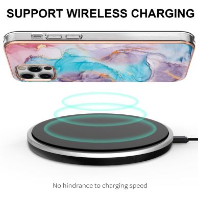 iPhone 12/12 PRO Tracy nugarėlė MILKY WAY MARBLE Blue 3