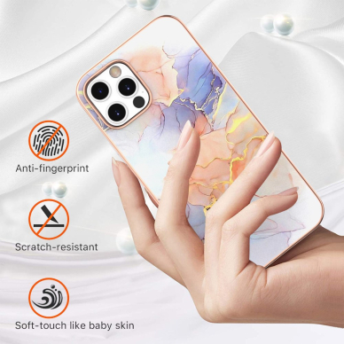 iPhone 12/12 PRO Tracy nugarėlė MILKY WAY MARBLE White 2