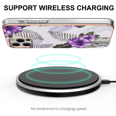 iPhone 12/12 PRO Tracy nugarėlė PURPLE FLOWER 3