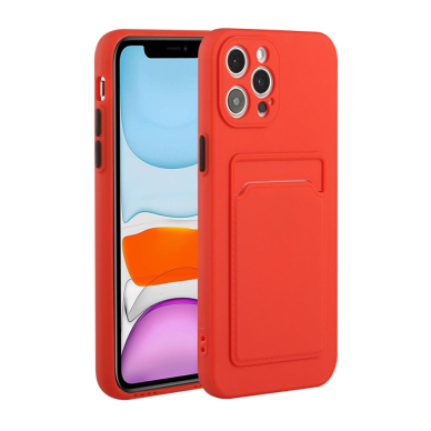 iPhone 12 PRO Tracy raudona nugarėlė SOLID WITH CARD SLOT