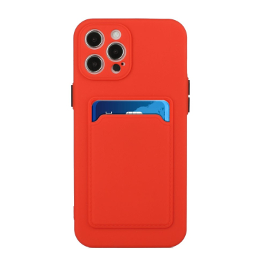 iPhone 12 PRO Tracy raudona nugarėlė SOLID WITH CARD SLOT 1