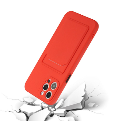 iPhone 12 PRO Tracy raudona nugarėlė SOLID WITH CARD SLOT 2