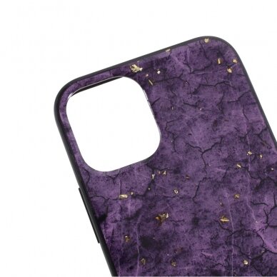 Iphone 12/12 PRO violetinė EPOXY MARBLE nugarėlė 8