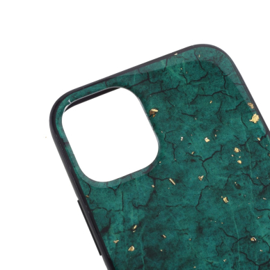 Iphone 12/12 PRO žalia EPOXY MARBLE nugarėlė 4