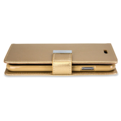 iPhone 13 aukso spalvos MERCURY RICH DIARY dėklas 2