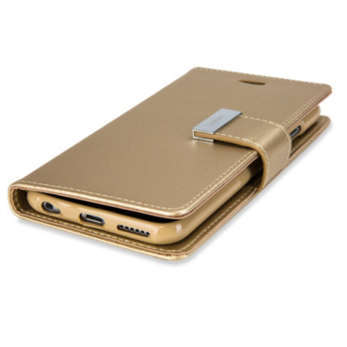 iPhone 13 aukso spalvos MERCURY RICH DIARY dėklas 1