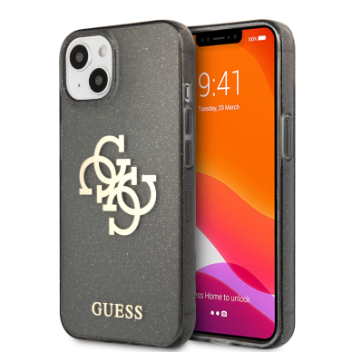 iPhone 13 juoda glitter GUESS nugarėlė GUHCP13MPCUGL4GBK
