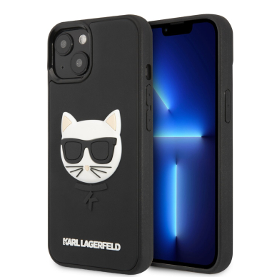 iPhone 13 juoda KARL LAGERFELD nugarėlė KLHCP13MCH3DBK