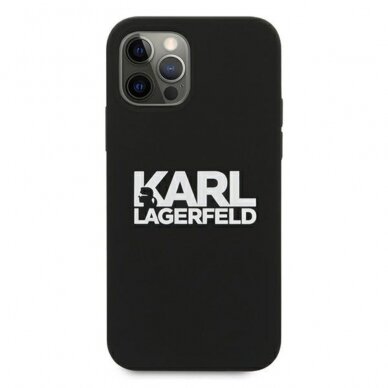 iPhone 13 juoda KARL LAGERFELD nugarėlė KLHCP13MSLKLRBK 2