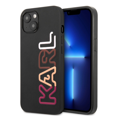iPhone 13 juoda+multi. KARL LAGERFELD nugarėlė KLHCP13MPCOBK