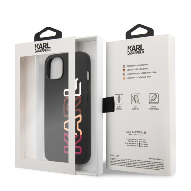 iPhone 13 juoda+multi. KARL LAGERFELD nugarėlė KLHCP13MPCOBK 7