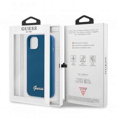 iPhone 13 mėlyna GUESS nugarėlė GUHCP13MLSLMGBL 6